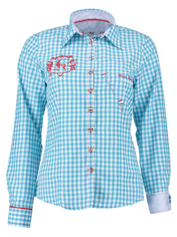 OS-Trachten Trachtenbluse Sonitu in türkis
