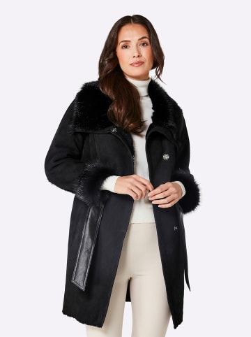 Mainpol Lammfelljacke in schwarz