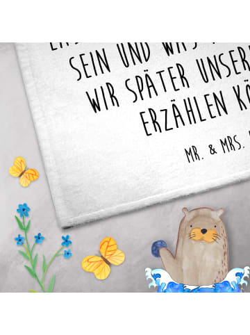 Mr. & Mrs. Panda Handtuch Krokodil mit Spruch in Weiß