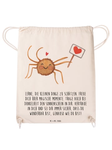 Mr. & Mrs. Panda Stoffbeutel Spinne Agathe Motivation mit Spruch in Creme