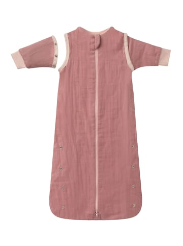 Mababu Kugelschlafsack 0.5 TOG aus Musselin Bio-Baumwolle in dusty rose
