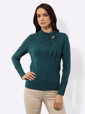 creation L Modal-Mix-Pullover in petrol