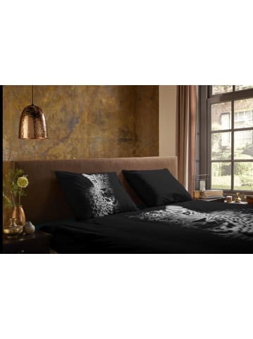 JACK 2 tlg. Mikrofaser Bettwäsche 135x200cm Leopard in Schwarz-Weiß