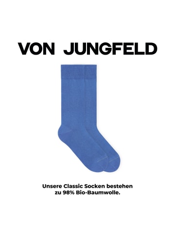 von Jungfeld Classic Socken Signature Innenbund in Hellblau