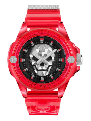 Philipp Plein Herrenuhr The $kull Synthetic in rot