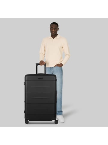 Police London 4 Rollen Trolley 74 cm mit Dehnfalte in deep black