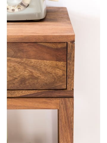 KADIMA DESIGN Beistelltisch | Sheesham, 35x35x90cm, Schublade