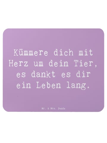 Mr. & Mrs. Panda Mouse Pad Spruch Haustiere pflegen mit Spruch in Lavendeltraum