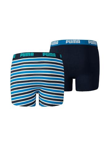 Puma Boxershorts JUNGEN BASIC BOXER Printed Stripes 2P in Blue