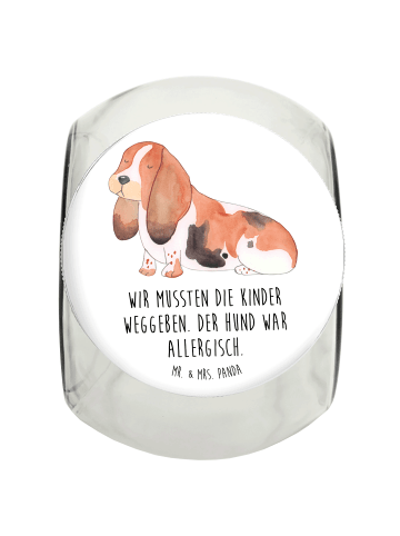 Mr. & Mrs. Panda Dose Hund Basset Hound mit Spruch in Weiß