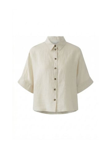 Oui Leinenbluse in biscuit