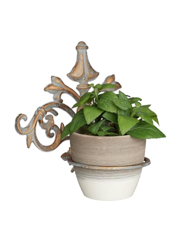 relaxdays 4 x Blumenhalter in Gold-Grau - Ø 13,5 cm