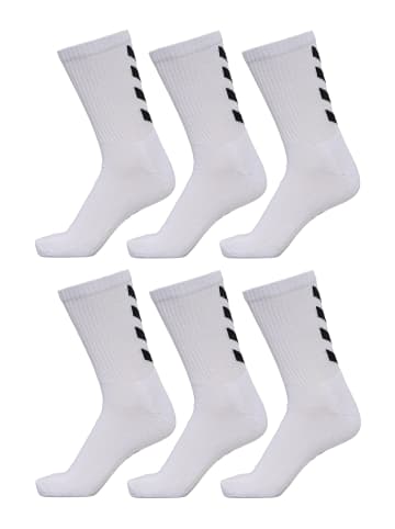 Hummel 6-er Pack Sport Socken Lange Basic Socken FUNDAMENTAL in Weiß-2