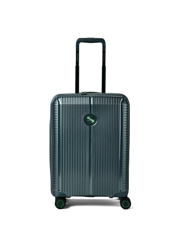 Polestream Paris 4 Rollen Kabinentrolley 55 cm mit Dehnfalte green metallic