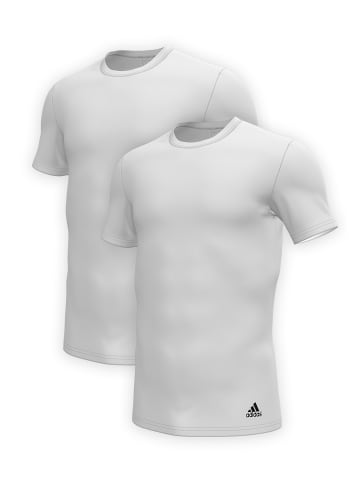 Adidas Sportswear Unterhemd / Shirt Kurzarm Active Flex Cotton 3 Stripes in Weiß