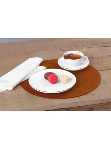 Seltmann Weiden 6er Set Teetassen mit Untertassen Lido Black Line 200 ml in weiß