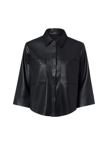 OPUS Kunstlederbluse Feleda in schwarz