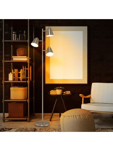 COSTWAY 163cm Stehlampe 3 flammig in Silber