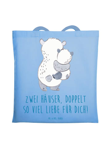 Mr. & Mrs. Panda Beutel Trennung von den Eltern mit Spruch in Sky Blue