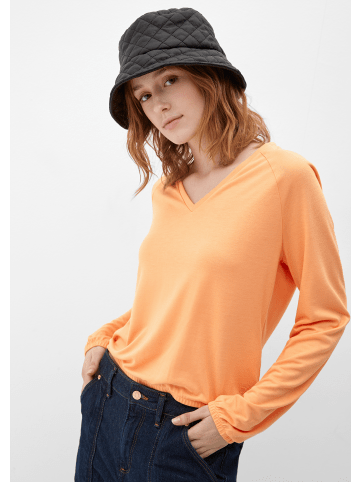 QS T-Shirt langarm in Orange