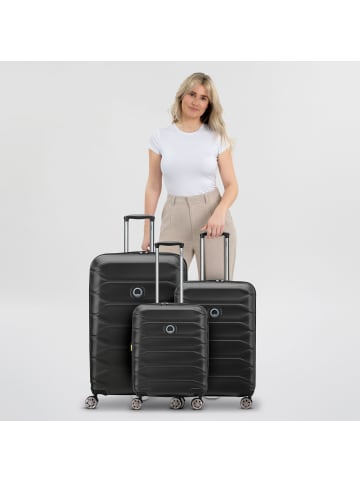 Delsey Meteor 4 Rollen Kofferset 3-teilig mit Dehnfalte in black