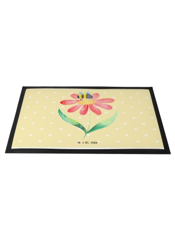 Mr. & Mrs. Panda Fußmatte außen Hummel Blume ohne Spruch in Gelb Pastell