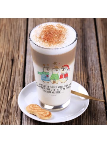 Mr. & Mrs. Panda Latte Macchiato Glas Winterzeit Heilige drei Kö... in Transparent