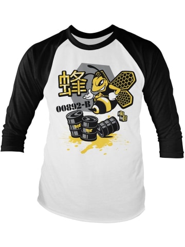 Breaking Bad Longsleeve "Meth Bee 00892 B Baseball Long Sleeve Tee" in Weiß