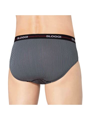 Sloggi Slip 2er Pack in Schwarz/Dunkelgrau