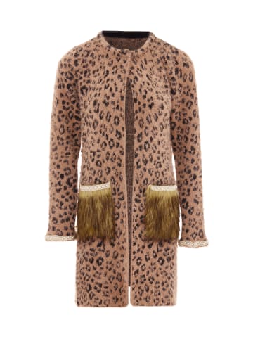 faina Strickjacke in Dunkelrosa Schwarz