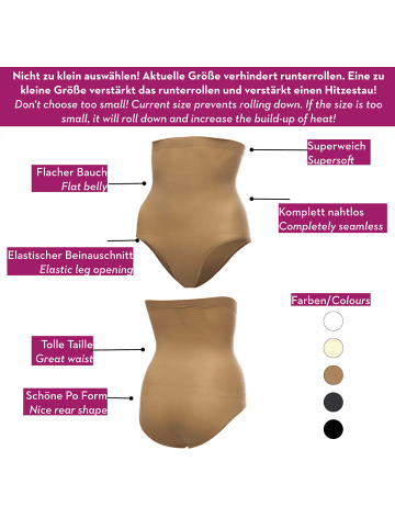 MISS PERFECT Shapewear Hoher Slip in Champagner