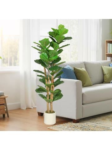 HOMCOM Kunstpflanze-55L x 55B x 180H cm-Grün