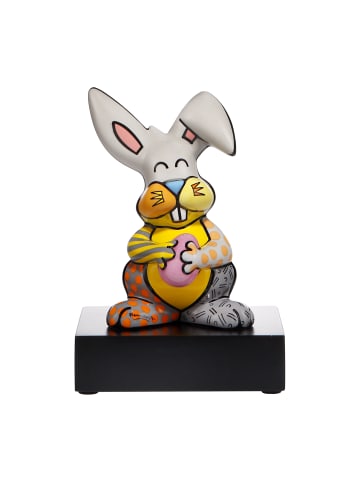 Goebel Figur " Romero Britto Grey Rabbit " in Bunt