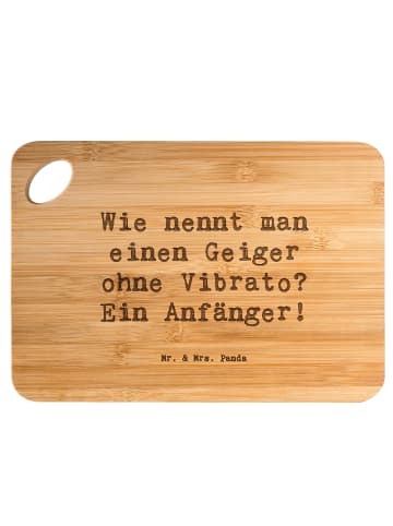 Mr. & Mrs. Panda Frühstücksbrett Spruch Violine Anfänger mit Spruch in Braun