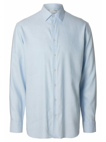 SELECTED HOMME Langarm Business Hemd für Herren in hell-blau