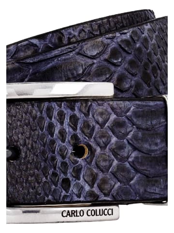 Carlo Colucci Ledergürtel Christoph in Navy