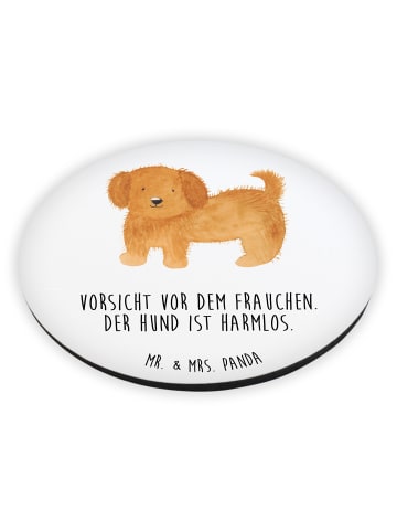 Mr. & Mrs. Panda Kühlschrankmagnet Hund Flauschig mit Spruch in Weiß