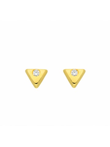 Adeliás Damen 333 Gold Ohrringe / Ohrstecker mit Zirkonia in gold