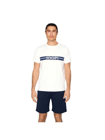 JOOP! Pyjama in Weiß/Dunkelblau