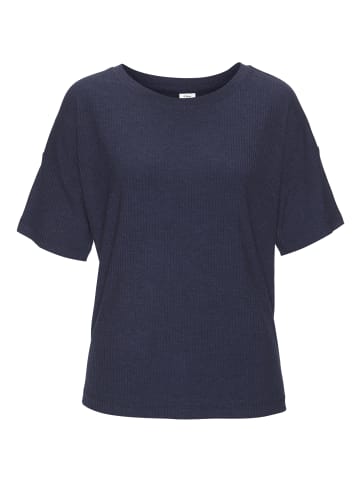 s.Oliver Pyjamaoberteil in dunkelblau-meliert