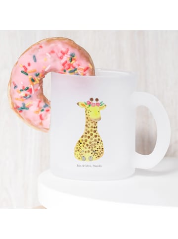 Mr. & Mrs. Panda Teetasse Giraffe Blumenkranz ohne Spruch in Transparent