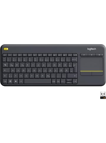 Logitech K400 Plus Wireless Tastatur mit Touchpad – Ultimative Kontrolle in Schwarz