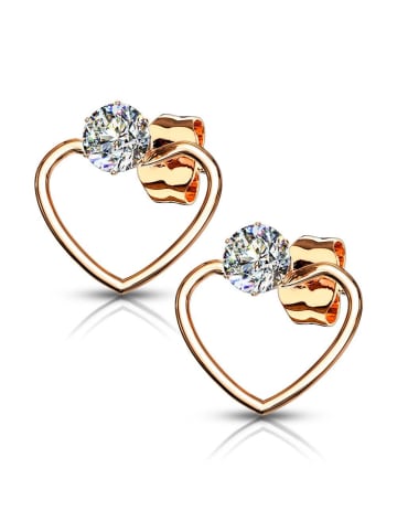 Bungsa Ohrstecker in Rosegold