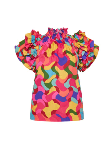 Usha Women Blouse in pink multicolor