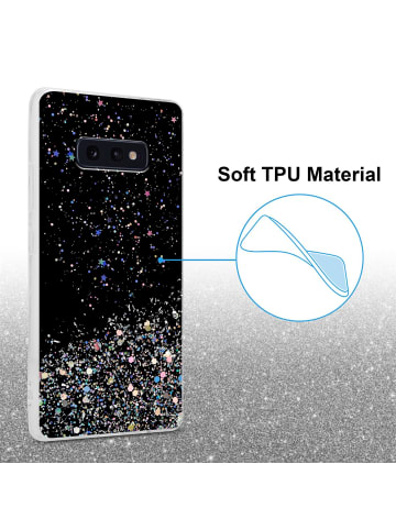 cadorabo Hülle für Samsung Galaxy S10e Glitter in Schwarz mit Glitter