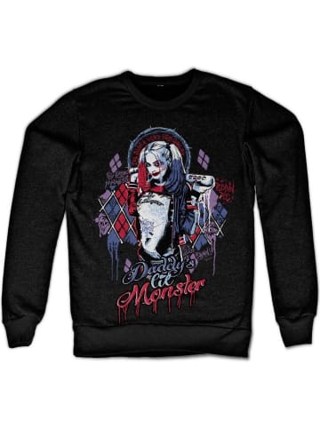 DC Commics Harley Quinn Pullover in Schwarz