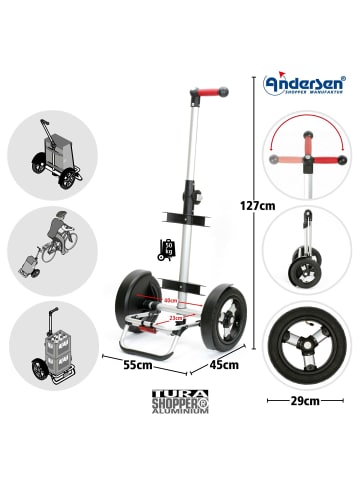 Andersen Shopper Andersen Tura Shopper Fado 2.1 - Einkaufstrolley 127 cm (black) in schwarz