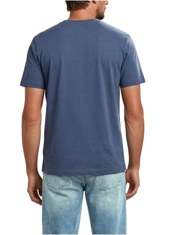 Mustang T-Shirt Basic Print Tee in Blau
