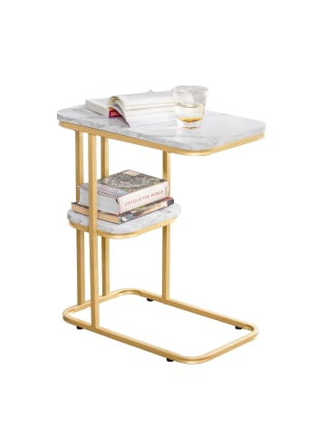 SoBuy Beistelltisch in Gold - (B)50 x (H)58 x (T)30cm