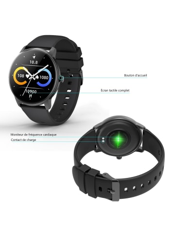 Platyne Multifunktionale Smartwatch in Schwarz